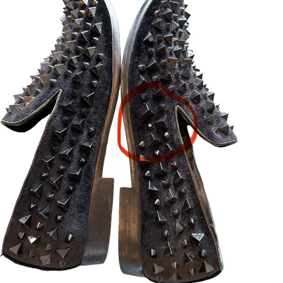 TALLIA TALKING MEN SPIKE LOAFER IN VELVETY BLACK - Picture 3 of 6